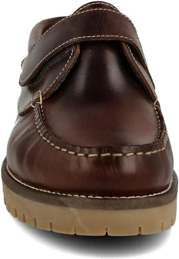 Bootschoenen voor Heren Mocassins 3-ogen Klassieke Veterschoenen. Geoliede Seahorse Leder. Rubberen Zolen. Lederen veters. Bruin Blauw en Zwart
