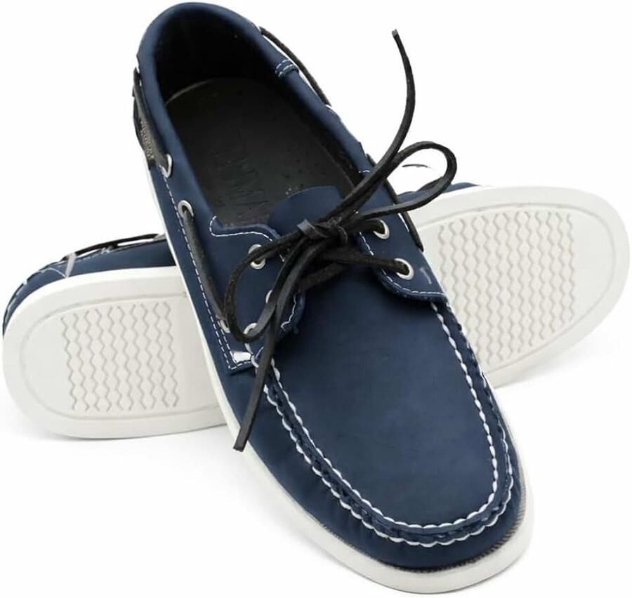 Bootschoenen voor heren van echt leer elegante en lichte vrijetijdsschoenen voor dagelijks of formeel gebruik comfortabele schoen met modern design - Foto 1