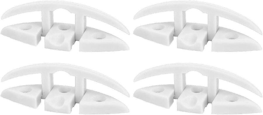 Bootschoenplaatjes Opvouwbaar Dockschoenplaatjes Jacht Veilig Aanmeren Marine Kwaliteit Nylon 4 Sets Wit