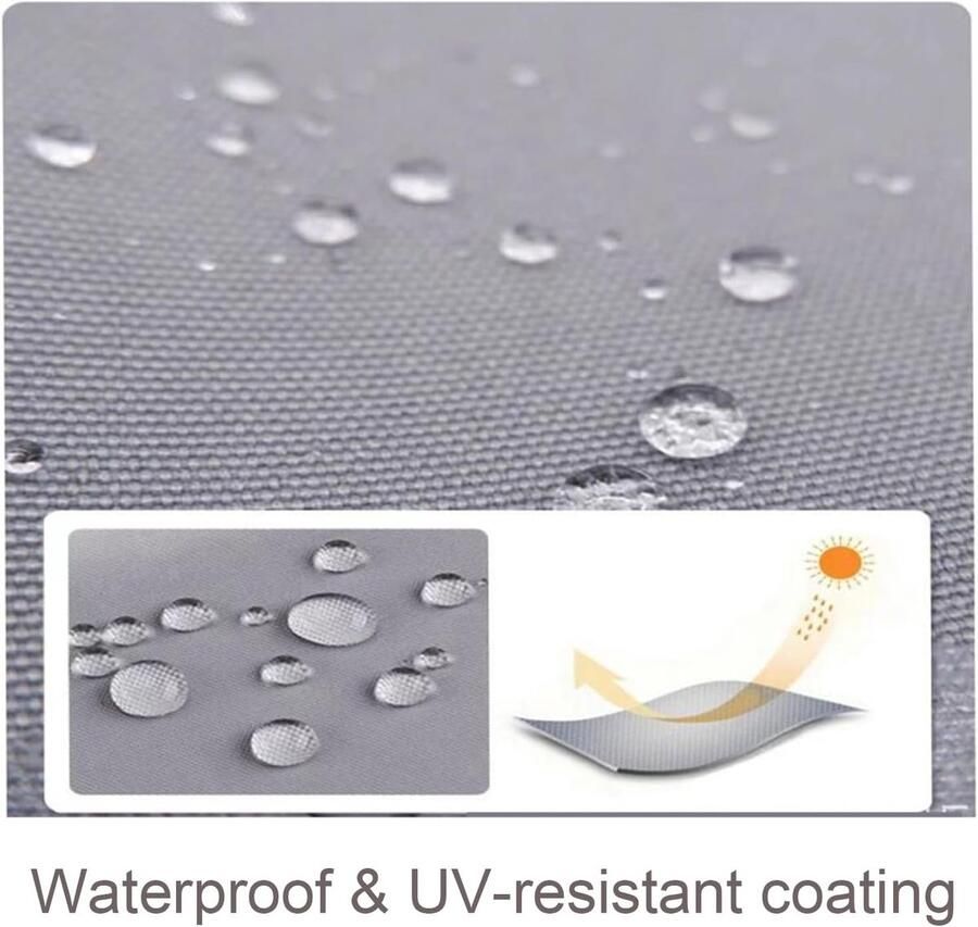 Bootspersenning afdekzeil bootzeil Persenning rubberboot 420D Oxford-weefsel met opbergtas voor v-romp roeiboot visboot (zilver)