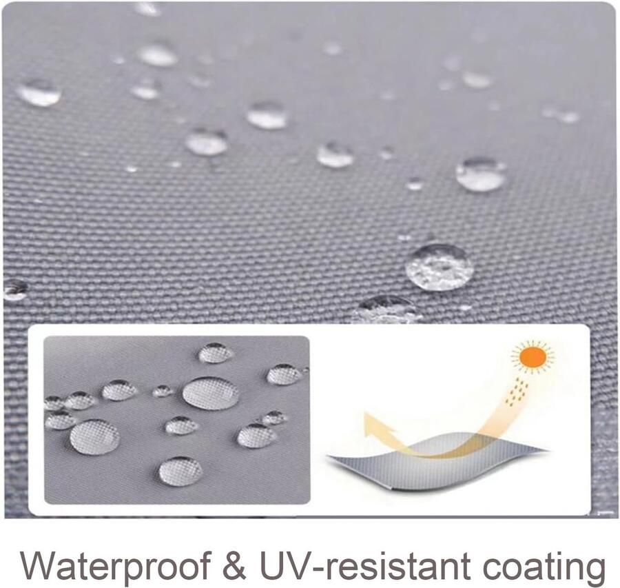 Bootspersenning afdekzeil bootzeil Persenning rubberboot 420D Oxford-weefsel met opbergtas voor v-romp roeiboot visboot (zilver)