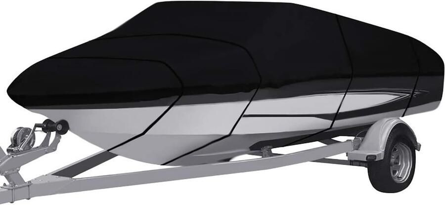 Beschermhoes voor boot 210 420D Oxford stof waterdicht bescherming tegen stof afdekzeil voor boot voor jachten motorboten Runabout ski (420D 14-16FT-V)