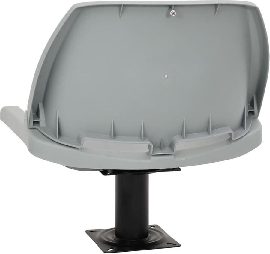 Bootstoel inklapbaar grijs met bootstoelconsole 48 x 51 x stabiele klapstoel voor boten van kunststof