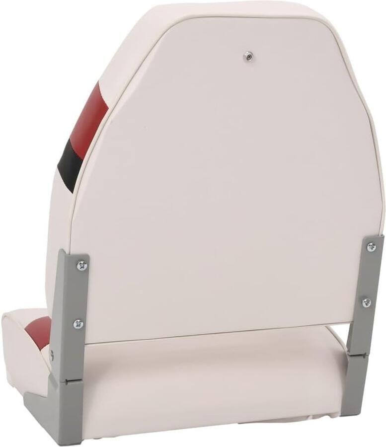 Bootstoel inklapbaar met hoge rugleuning ergonomische bootstoel voor vissersboot rood zwart 44 x
