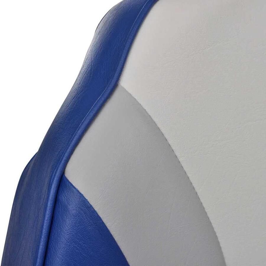 Bootstoel inklapbaar met hoge rugleuning voor vissersboot duurzame stuurstoel waterafstotend blauw 43 x