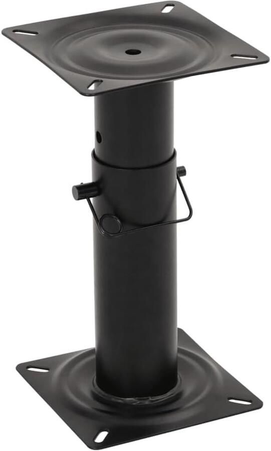 Bootstoel met inklapbare rugleuning en voetstuk in hoogte verstelbaar 28- 360° draaibare stuurstoel voor boot vissen pvc en PU blauw wit