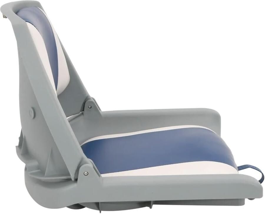 Bootstoelen inklapbaar met 360° draaischarnier comfortabele bootstoel van kunststof met schuimvulling blauw-wit 51 5 x 51 x