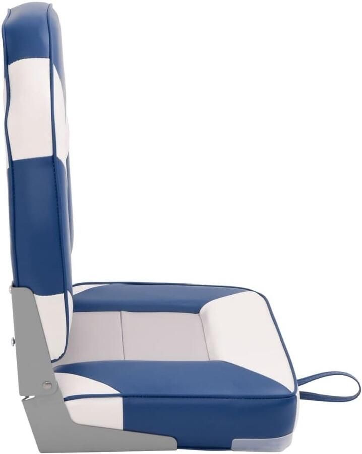 Bootstoelen inklapbaar met hoge rugleuning ergonomische bootstoel voor vissersboten en jachten wit blauw 39 x
