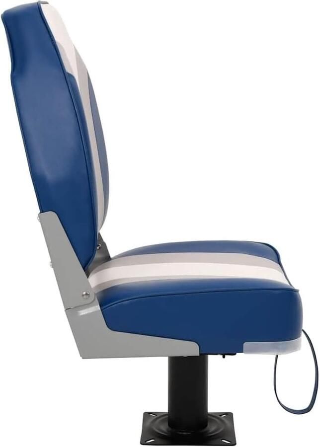 Bootstoelen met console hoge rugleuning bootstoel van PU-leer weerbestendig blauw wit grijs inclusief standaard