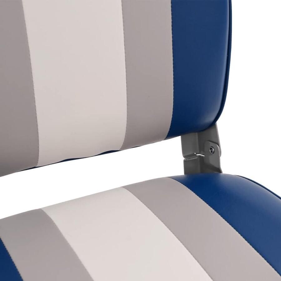 Bootstoelen met draaischarnier comfortabele bootstoel met hoge rugleuning van robuust aluminium en PU-bekleding 100 kg belastbaarheid blauw