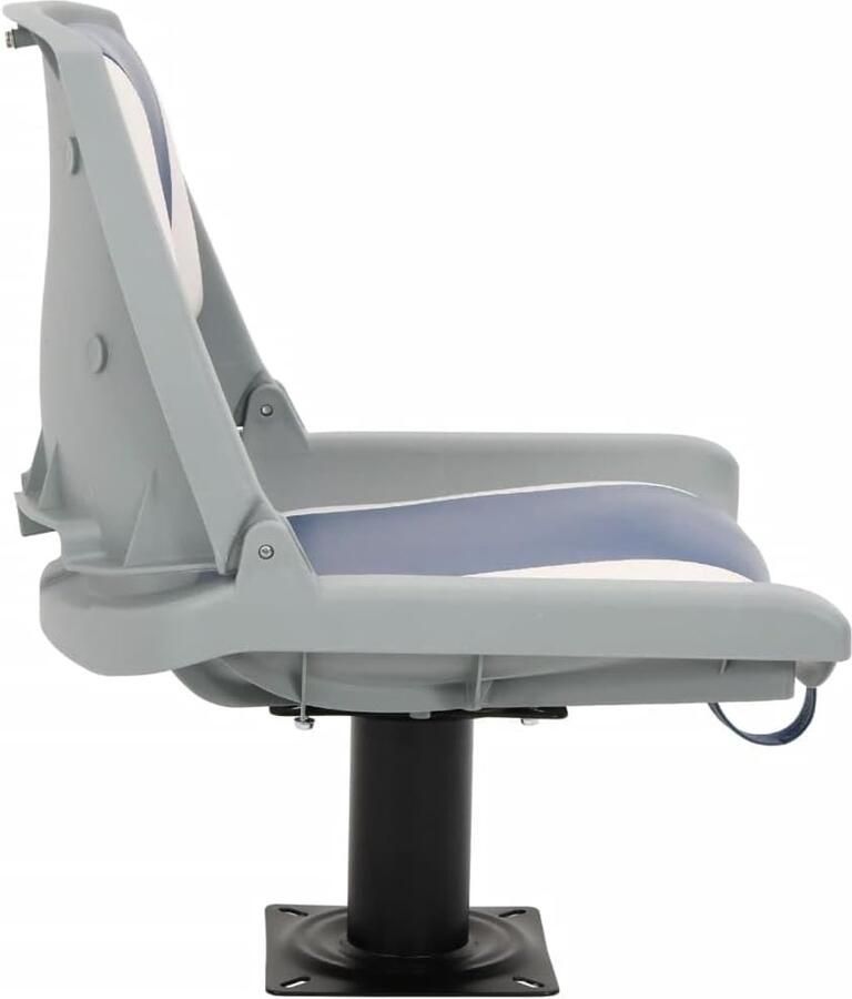Bootstoelset inklapbaar blauw wit zitting met stalen console
