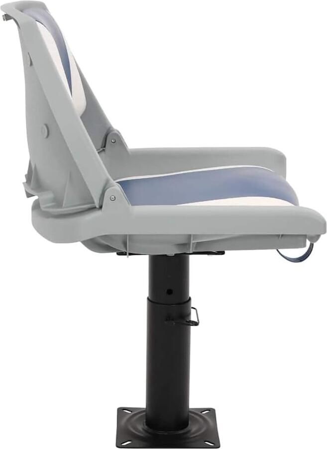 Bootstoelset inklapbaar PVC PU blauw wit 48x51x 2-delig