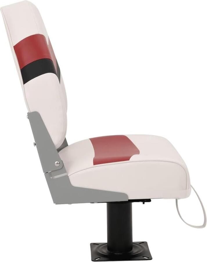 Bootstoelset inklapbaar PVC PU stoel met console zwart rood