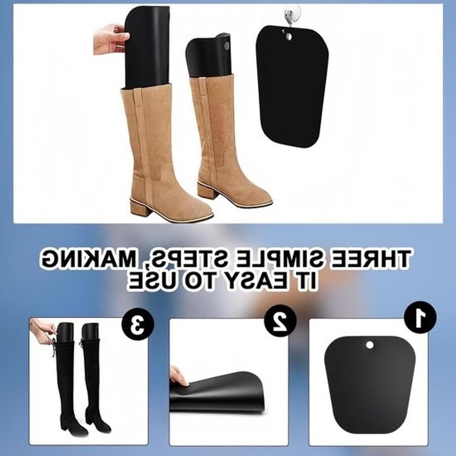 Bootvorm inlegzolen 5 paar plastic houders voor laarzen 10 inch zwart