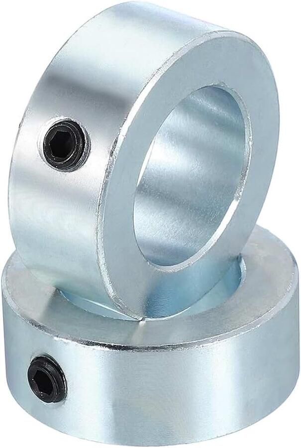 Boring 7 8 inch golfkraag 1-7 16 inch OD 9 16 inch dik 2 stuks verzinkt koolstofstaal landkleppenstopper-wielkraag met M6 schroefdraadpen voor de machinebouw zilver
