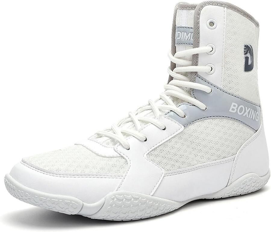Boxing Shoes for Men and Teens Breathable Martial Arts Trainers for Kickboxing and Wrestling