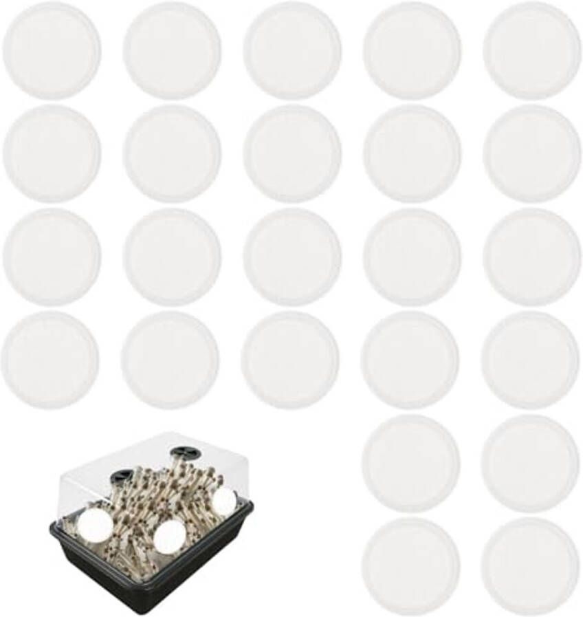 BOXOB 24st Monotub Zelfklevende Filterschijven 3mm Dikke Ademende Paddenstoel Monotub Filtermatten Praktische Paddenstoelkweekbenodigdheden Filterpleisters Vervangende Accessoires