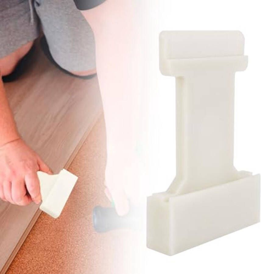 BOXOB 4-in-1 Laminaatvloer Gereedschap Nylon Aanslagblok voor Hout en Vinylplank Installatie Universele Vloernaadsluiter Geschikt voor L V U Haak Scheve Groeven