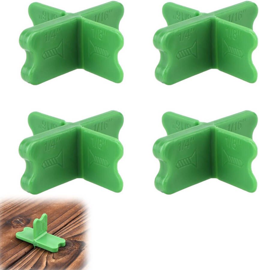 BOXOB 4 Stuks Afstandhouders voor Vlonderplanken Diktes van 0 16 0 32 0 48 Afstandhoudergereedschap Vlonderplanken Duurzaam ABS Klem Afstandhouders Vlonderplanken voor Hardhout