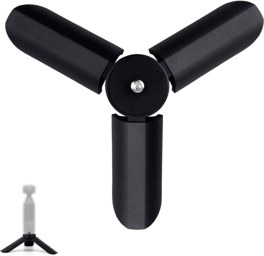 BOXOB Mini-Statief voor DJI Osmo Pocket 3 & 2 Draagbare Statiefstandaard Tafelmontage Lichtgewicht Selfiestick Comfortabele Grip Praktische Accessoires voor Digitale Apparaten(Zwart)