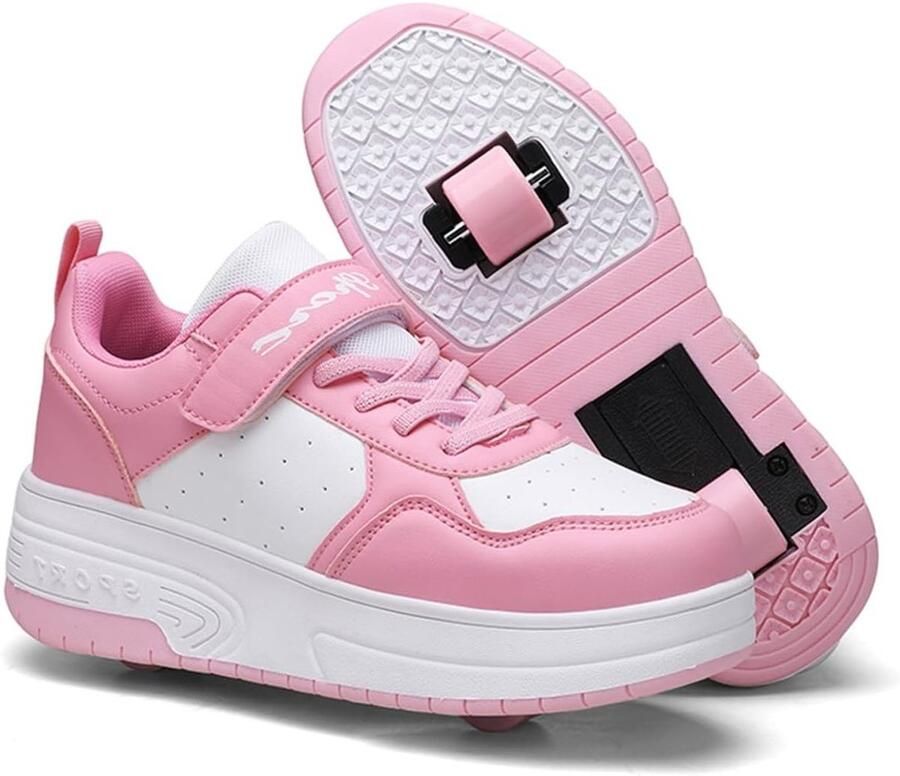 en Outdoor Schoenen met Uittrekbare Wielen 2-in-1 Roller Skates en Gym Schoenen voor Actieve Kinderen