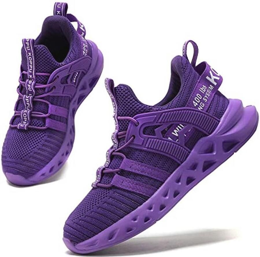 Boys Kids Trainers Lightweight Breathable Tennis Shoes for Running Walking School and Gym