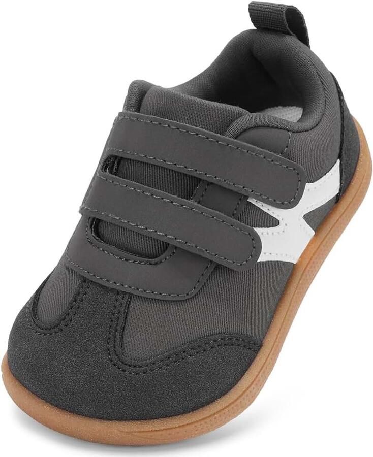 Brede blotevoetenschoenen voor kinderen kinderschoenen voor en lichte gymschoenen kleine kinderen sneakers Blotevoetengevoel brede tenen flexibel antislip klittenbandsluiting ade d licht Zero Drop binnen en buiten