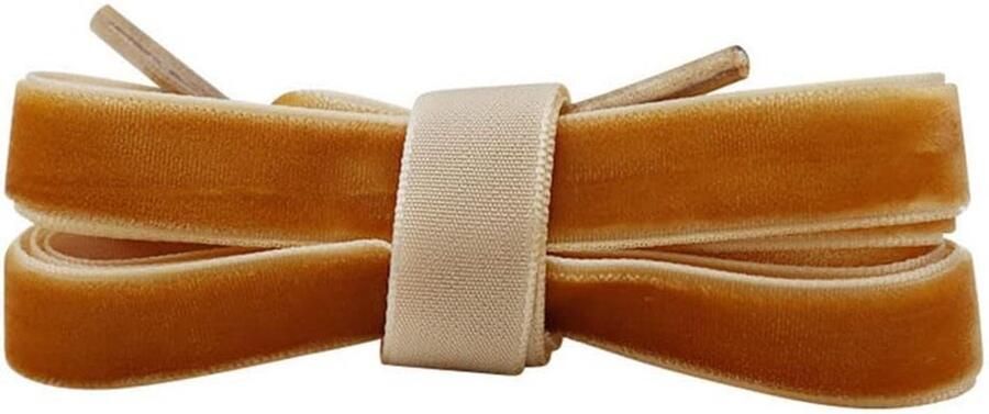 Brede platte fluwelen schoenveters ter vervanging voor wandelschoenen laarzen en sneakers bruin