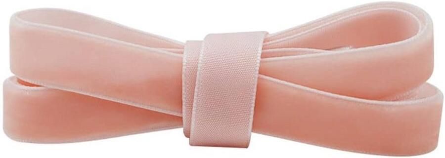 Brede Platte Schoenenveters van in Lichtroze Fluweel voor Sneakers en Wandelschoenen