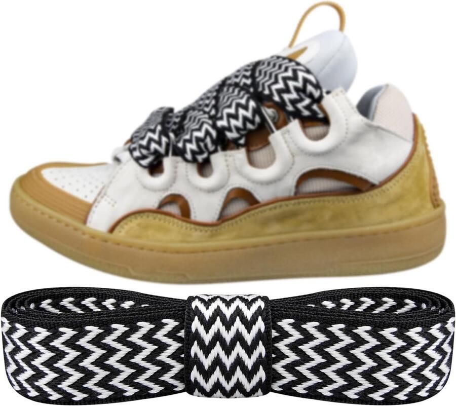 Brede Platte Schoenveters met Franjes voor Sneakers Vervangende Veters