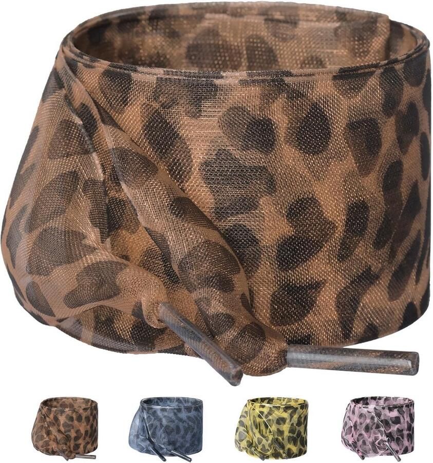 Brede Schoenveters Luipaardprint Dierenprint Veters voor Sneakers en Schoenen