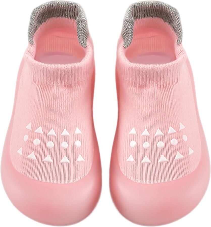BRENZOOS- Babyschoenen met Antislip Zolen Kruipschoenen Peuterschoenen Zachte Zolen Katoenen Bovenmateriaal