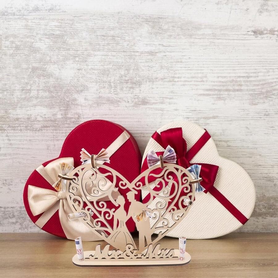 Bruiloft hout bruiloft geldgeschenk huwelijksgeschenken voor bruidspaar geld gepersonaliseerd huwelijksgeschenk geld geldgeschenken voor bruiloft voor verjaardag bruiloft