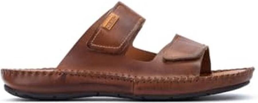 Bruine Leren Sandalen met Verstelbare Bandjes