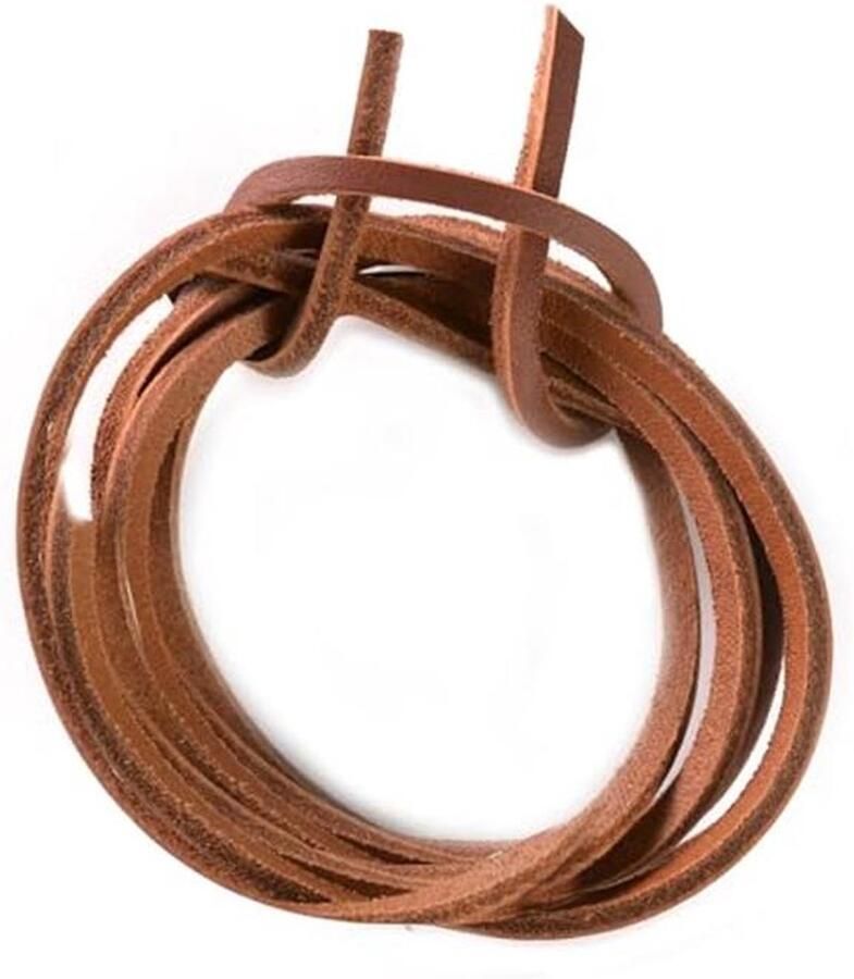 Bruine leren veters voor dek schoenen 1 paar