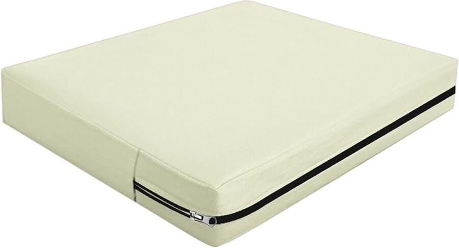 Buiten Kussenhoezen Met Rits Waterdichte Rotan Meubilair Stoelhoes Hoezen Voor Bank Kussen Tuin Patio Caravans Camper Bank (Beige 55×45×