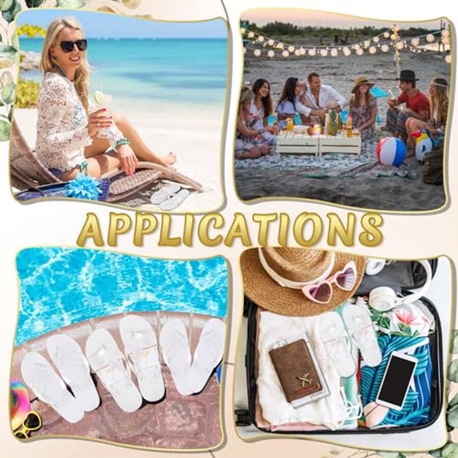 Bulk Pantoffels voor Bruiloftsgasten Unisex Slippers met Touw en Maatkaarten Maten