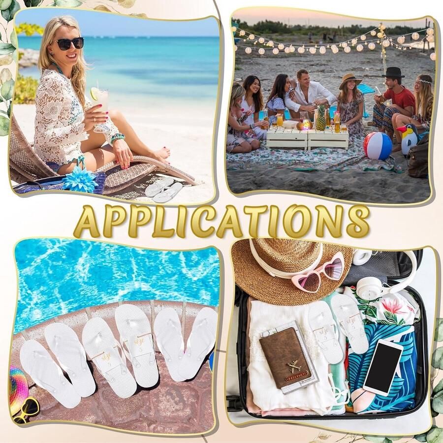 Bulk Slippers voor Bruiloft Gasten 20 Sets Witte Unisex Slippers met Decoratieve Kaarten en Touw Ideaal voor Feestelijke Gelegenheden