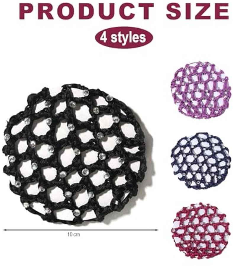 Bun Net Glitterend Haarnet Ideaal voor Ballerina's en Gymnastiek