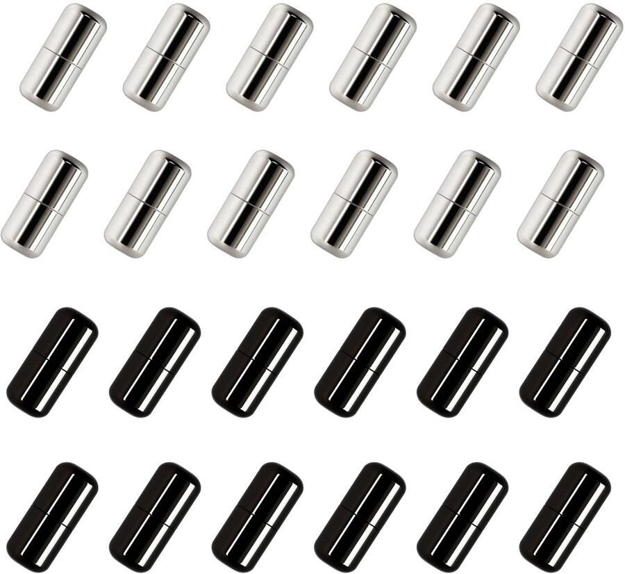 Dailygoods- Metalen Veters 24 Stuks Universele Gesp Kleurrijke Elastische Veters Duurzaam Metaal Praktische Secure Accessoires Schoenaccessoires