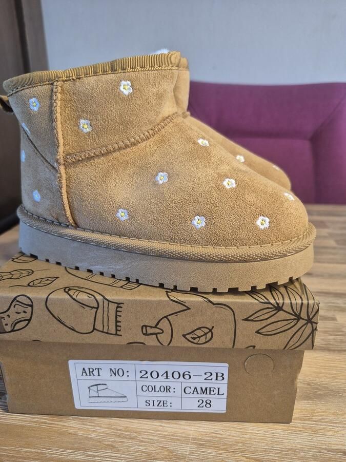 Camel winterboots met bloemetjes - Foto 3