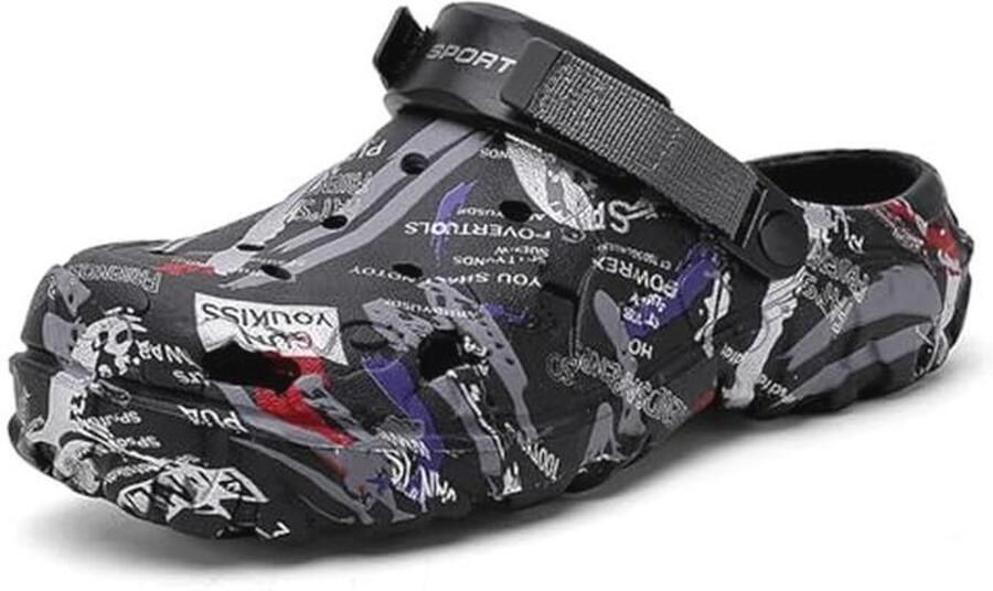 Camouflage Tuinklompen voor Heren Lichtgewicht Instapschoenen met Verstelbare Rugband voor Strand Zwembad en Tuin Wandelen