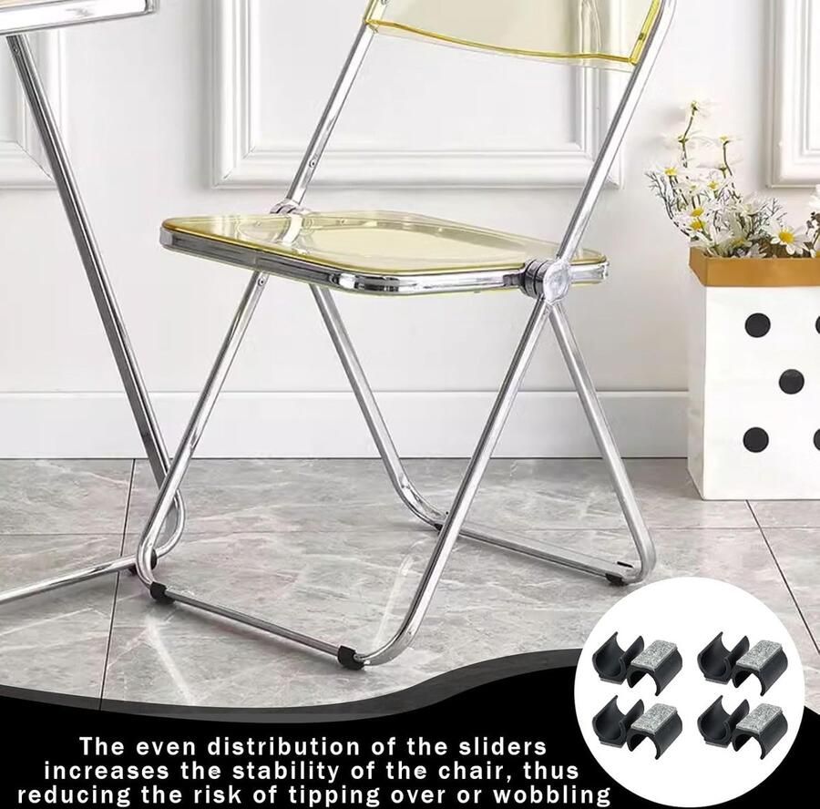 Cantilevers stoelglijders voor tegels glijders voor stoelen met een diameter van 22-25 mm viltdoppen voor cantileverstoelen beschermt tegelvloeren houten vloeren en reduceert