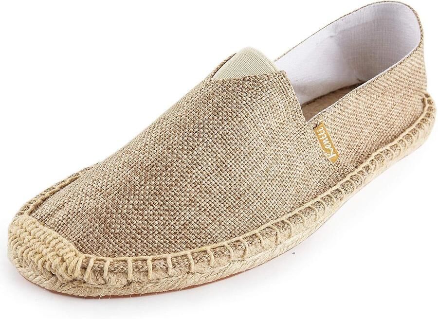 Canvas Espadrilles Heren Instappers Zomerschoenen Ontspannen Wandelen Ademend Canvas Materiaal Effenn Kleur