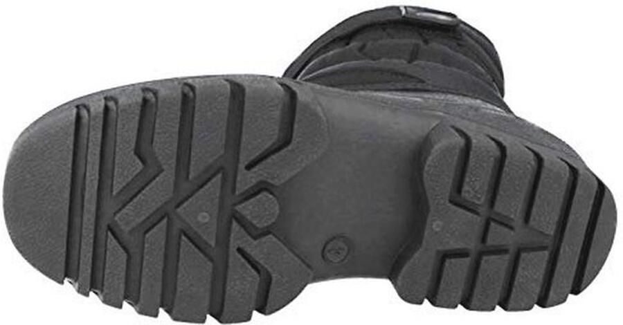 Canvas Gewatteerde Zip Mid Kalf Sneeuwlaarzen Dames Zwart