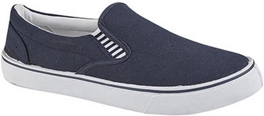 Canvas Instappers Heren Blauw Casual Schoenen voor Elke Dag