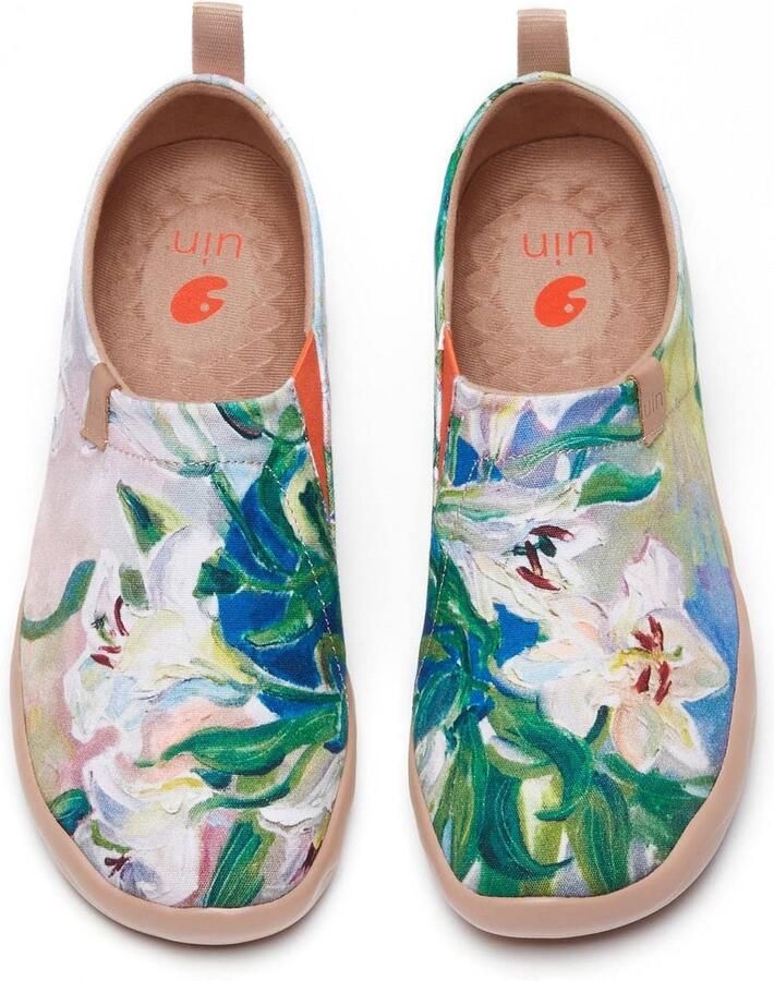 Canvas Loafers Dames Geborduurde Comfortabele Instapschoenen voor Wandelen en Casual Gebruik