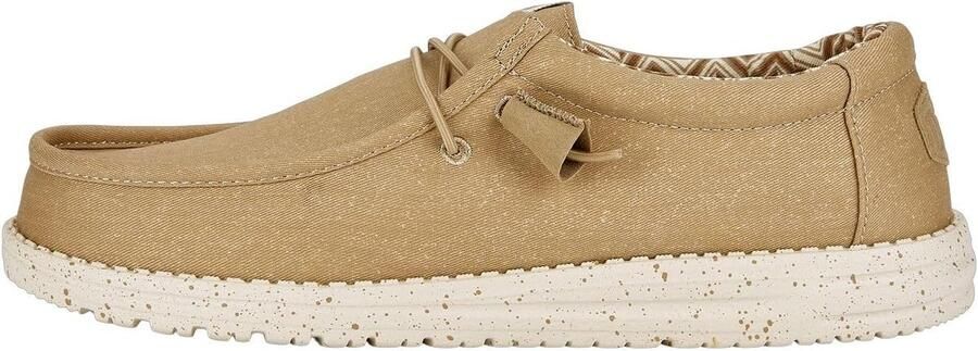 Canvas Moccasins Comfortabele Instappers Dagelijks Gebruik Easy-on Vetersysteem Bruin