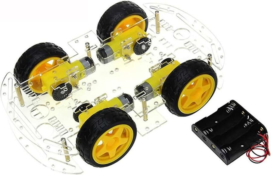 Car Robot 4wd Smart Robot Car Chassis Kit Eenvoudige Mechanische Structuur 4 Vertraging D motoren voor Klassen