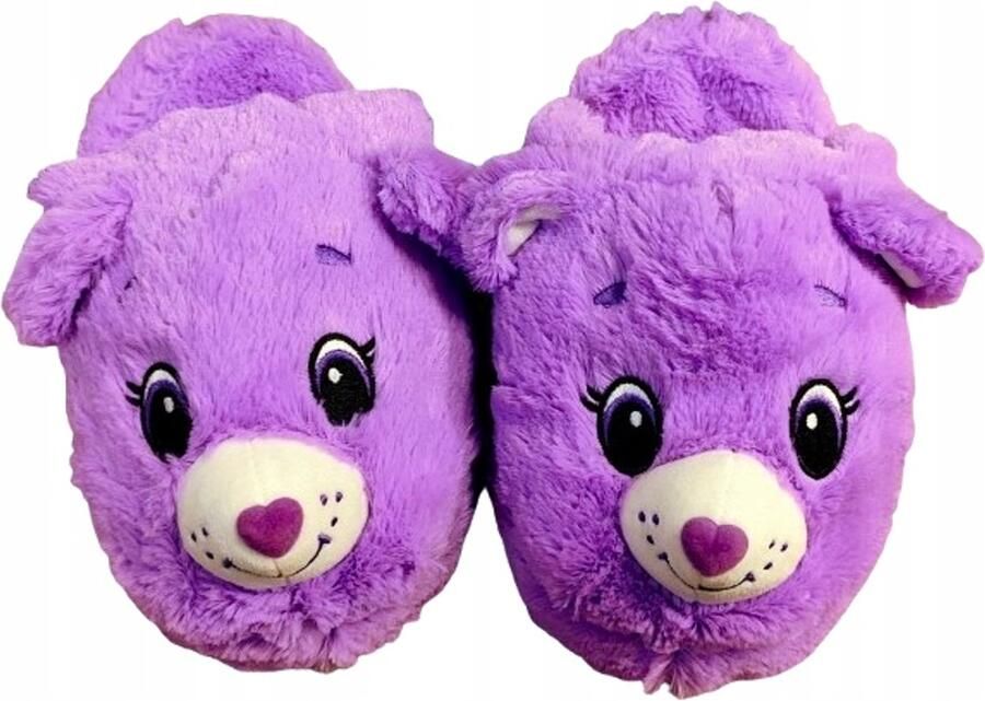 Carbotex Dames Pantoffels Paars Warme Beren